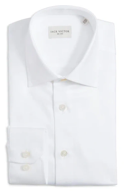 Jack Victor Roger Cotton Dress Shirt In White