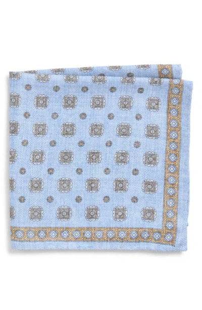 Jack Victor Ronge Silk Pocket Square In Blue