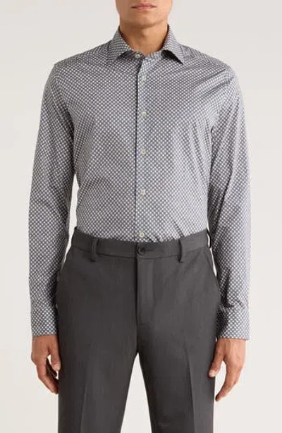 Jack Victor Rosemount Print Button-up Shirt In Gray