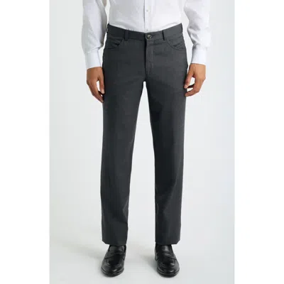 Jack Victor Sage Melange Stretch Wool Pants In Gray
