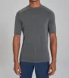 Jack Victor Setico Cotton/silk Knit Crew Neck Tee In Grey In Gray