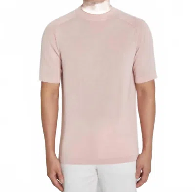 Jack Victor Setico Cotton/silk Knit Crew Neck Tee In Pink