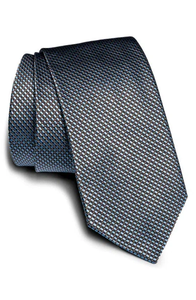 Jack Victor Sherbrooke Neat Silk & Cotton Tie In Sky Blue