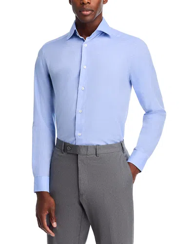 Jack Victor Soft Touch Melange Sport Shirt In Blue