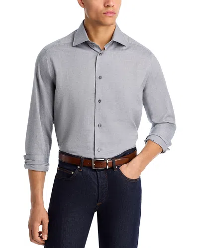 Jack Victor Soft Touch Melange Sport Shirt In Gray