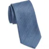 Jack Victor Solid Cotton, Wool & Silk Tie In Blue