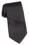 Jack Victor Solid Silk Tie In Black