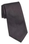 Jack Victor Solid Silk Tie In Black