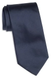 Jack Victor Solid Silk Tie In Blue