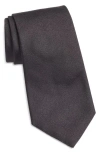 Jack Victor Solid Silk Tie In Brown