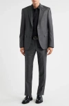 Jack Victor Stacie Trim Fit Solid Grey Wool Suit In Gray