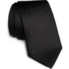 Jack Victor Stanley Neat Geometric Print Silk Tie In Black