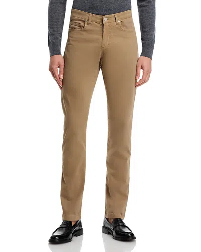 Jack Victor Jackie Stretch Wool Taper Straight Pants In Tan