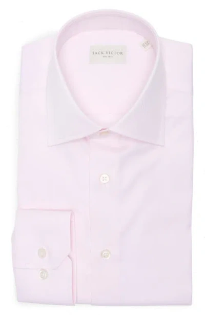 Jack Victor Superior Pink Twill Dress Shirt