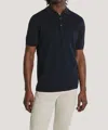 Jack Victor Textured Knit Polo In Midnight In Multi