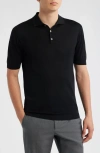 Jack Victor Tupper Organic Cotton & Silk Polo In Black