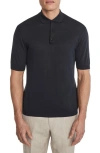 Jack Victor Tupper Organic Cotton & Silk Polo In Midnight