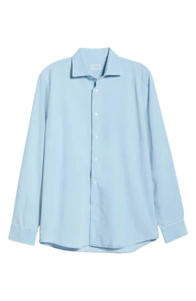 Jack Victor Waterton Cotton Denim Button-up Shirt In Blue