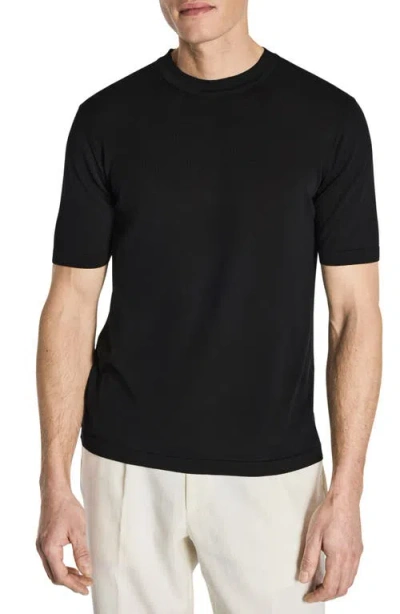 Jack Victor Wellington Cotton & Silk Crewneck T-shirt In Black