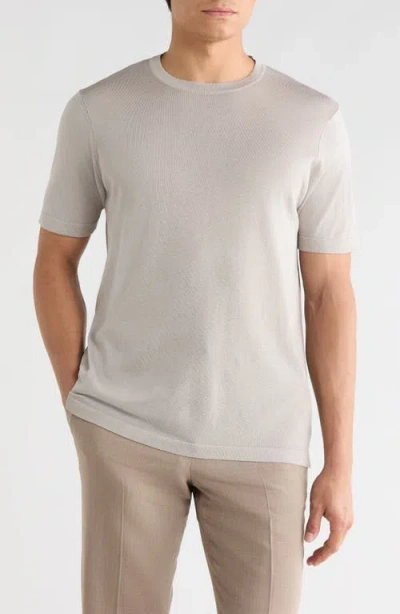 Jack Victor Wellington Cotton & Silk Crewneck T-shirt In Gray