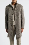 Jack Victor Wiktor Herringbone Wool Blend Coat In Multi