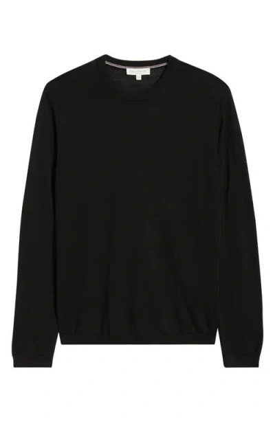 Jack Victor Wool & Silk Crewneck Sweater In Black