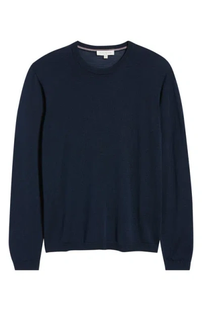Jack Victor Wool & Silk Crewneck Sweater In Blue