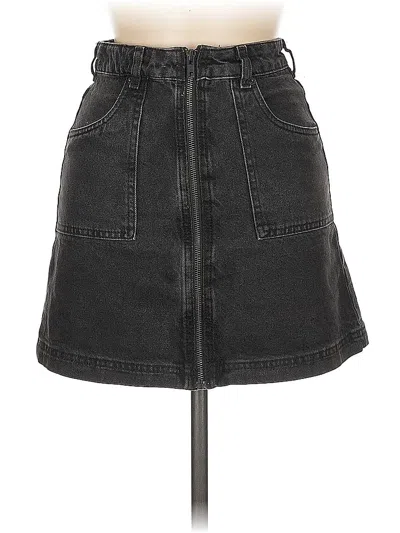Pre-owned Jack Wills Denim Skirt In Black