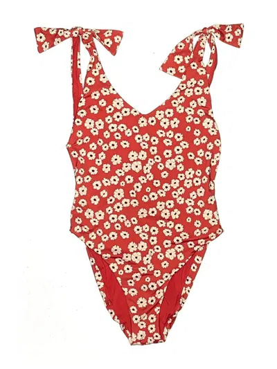 Pre-owned Jack Wills One Piece Swimsuit In Red