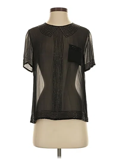 Pre-owned Jack Wills Short Sleeve Blouse In Black