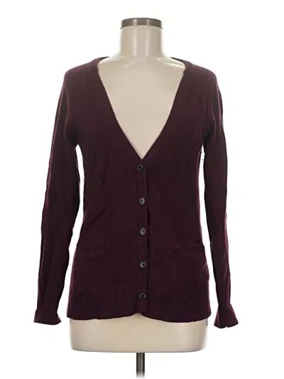 Pre-owned Jack Wills Wool Cardigan Sweater In Burgundy