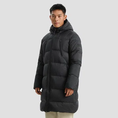 Jack Wolfskin 狼爪羽绒服24秋冬男式户外保暖防风防泼水中长款休闲运动鹅绒服 In Black