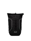 Jack Wolfskin Allspark Roll-top Reflective Backpack In Black