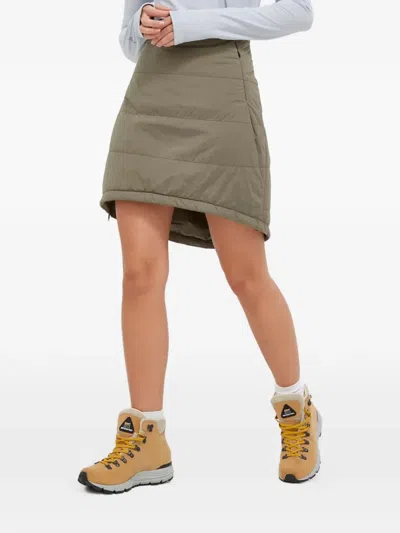 Jack Wolfskin Alpengluehen Quilted Mini Skirt In Green