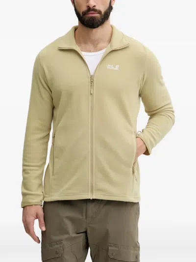 Jack Wolfskin Anytrail Zip-up Sweatshirt In Green