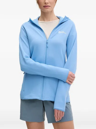 Jack Wolfskin Baiselberg Hooded Zip Hoodie In Blue