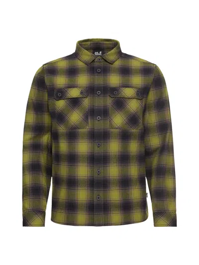 Jack Wolfskin Baja Flannel Shirt M In Green