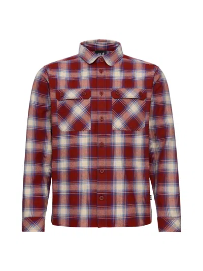 Jack Wolfskin Baja Flannel Shirt In Red