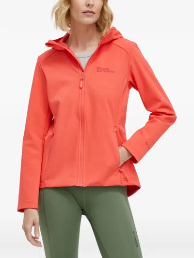 Jack Wolfskin Bornberg Hooded Zip-up Jacket In Orange