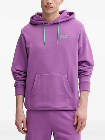 Jack Wolfskin Celebrate The Paw Hoodie In Purple
