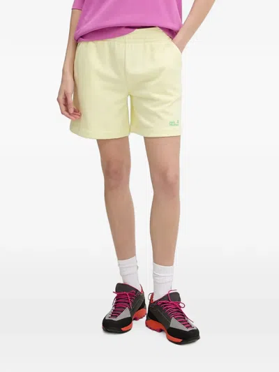 Jack Wolfskin Celebrate The Paw Shorts In 옐로