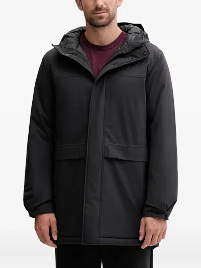 Jack Wolfskin Cold Camp Hooded Coat In Black