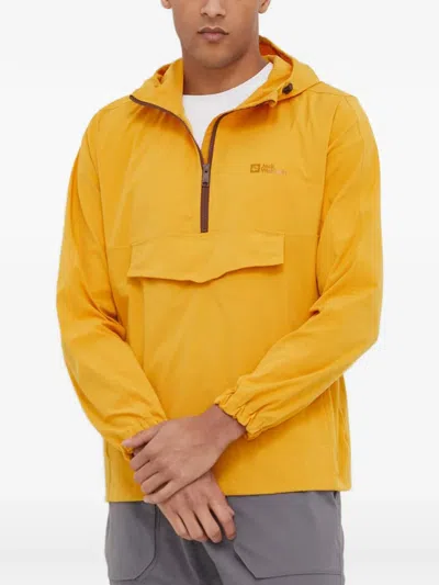 Jack Wolfskin Desert Wind Hooded Jacket In Yellow