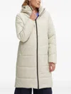 Jack Wolfskin Deutzer Quilted Hooded Coat In White
