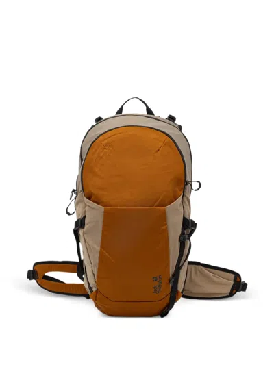 Jack Wolfskin Echotrek Shape 25 Colour-block Buckled Backpack In Orange