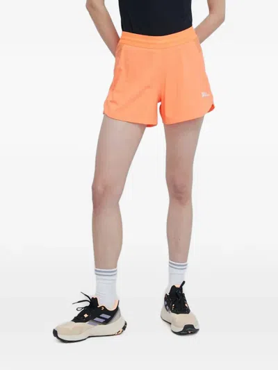 Jack Wolfskin Elasticated Shorts In Orange