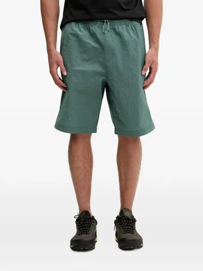 Jack Wolfskin Find The Wild Check-pattern Drawstring Shorts In Multi