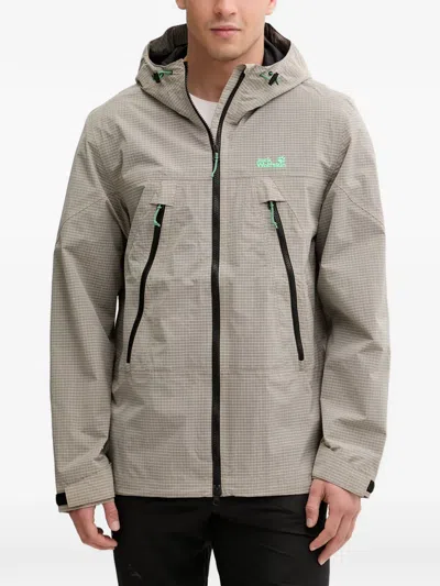 Jack Wolfskin Find The Wild Performance Rain Jacket In Gray