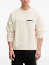 Jack Wolfskin Fleece-texture Zip-pocket Sweatshirt In Multi