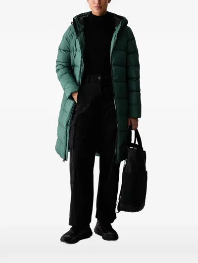 Jack Wolfskin Frozen Palace Quilted Hooded Coat In Grün